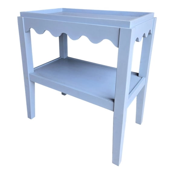 Carolina Chair & Table Rectangular Mango Wood Side Table in Light Blue