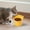 Yellow, variant on Lunxisen 1 pcs Elevated Cat Food Bowl, Ceramic Raised and Tilted Water Bowl, Anti Vomiting and Protect Pets' Spines Dishes for Small Dog, Fat Faced Cat, Kitten.