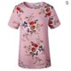 thumbnail image 1 of Camiseta de mujer con estampado floral, manga corta, cuello redondo, blusa informal, rosa, S Methold AP001919-01, 1 of 6