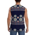 thumbnail image 4 of Kdxio Blue Mandala for Men's Muscle T-shirt,Sleeveless for Workout Running Athletic Gym Lounge Casual, 4 of 7