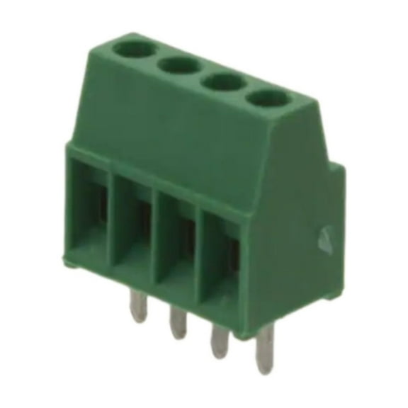 Pack of 5 282834-4 Terminal 4 Position Wire to Board Block Horizontal with Board 0.100 (2.54mm) Through Hole : RoHS