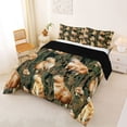 thumbnail image 2 of Erosebridal Kawaii Animal Capybara Full Size Comforter Sets 3 Pieces For Boys Girls,Kids Teens Abstract Vintage Camouflage Bedding Sets,Green Brown,Black Reversible, 2 of 7