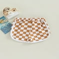 thumbnail image 2 of Girl Summer Shorts Checkerboard Tie-up Elastic Waist Short Pants, 2 of 5