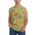 thumbnail image 2 of Goofa Floral with Butterflies Printed Men's Sleeveless T-Shirt - Athletic Gym Workout Tank Top for Men - Moisture-Wicking, UPF 30+ Quick-Dry Muscle Tee-3X-Large, 2 of 8