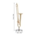 thumbnail image 2 of SWETRACE 1Ud Adorno Pequeño De Trombón En Cobre Dorado Para Interior Única Y Detallada, 2 of 8