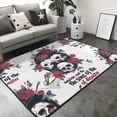thumbnail image 3 of Area Rugs For Living Room Decor - Gothic Skulls And Roses Soft Anti Slip Throw Washable Rugs 5x7 For Bedroom, Indoor Carpet For Bedroom Living Room 80x58In, 3 of 7