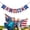 Multicolor-A, variant on 4th of July Patriotic Pennant Banner 15 Pcs Paper USA Flag Bunting Red White Blue String Garland Independence Day Decor Outdoor
