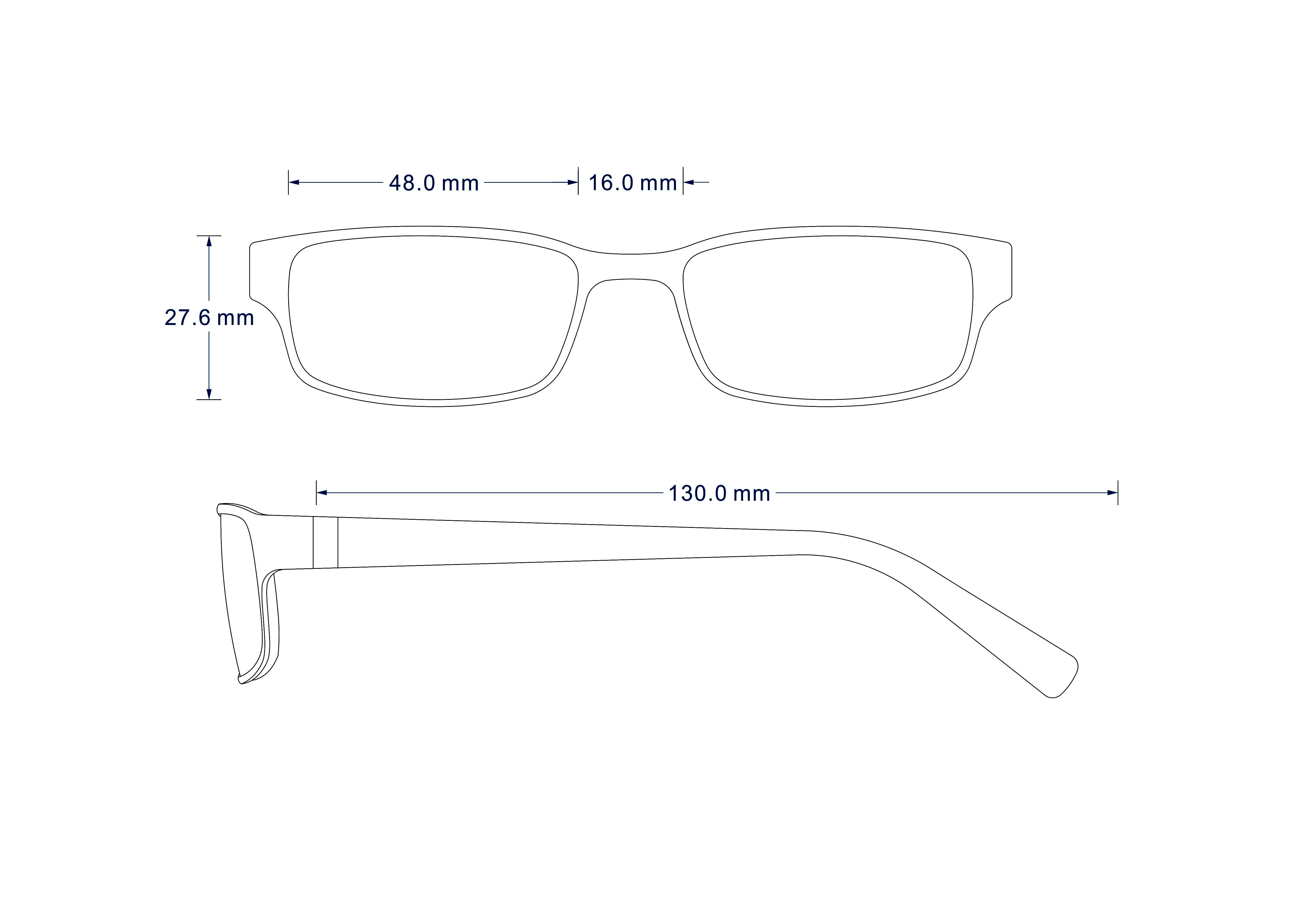 Walmart Youth FM14068 Rectangular Prescription Eyeglasses with Case, Matte Black