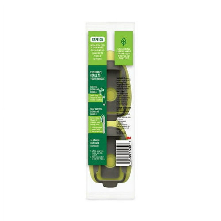 Soap-Dispensing Dishwand Sponge Refills, 2.9 x 2.2, Green, 2/Pack Soap-Dispensing Dishwand Sponge Refills, 2.9 x 2.2, Green, 2/Pack