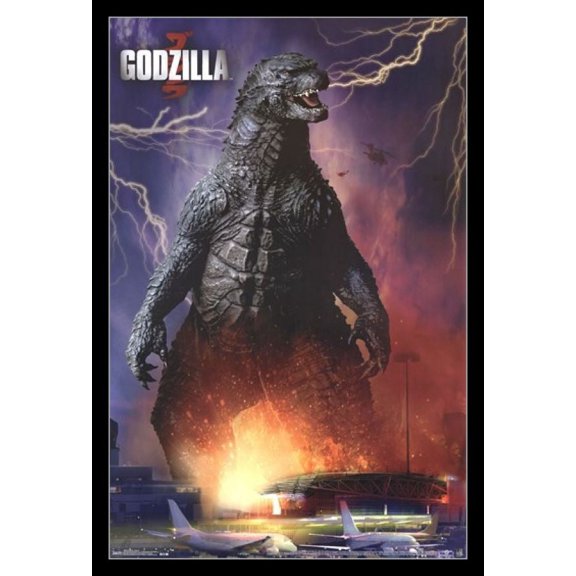 Godzilla - Airport Laminated & Framed Poster Print (24 x 36)