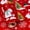 Polar Bear - Red, variant on HOMERAL Christmas Wrapping Paper(Red Background Gold‑Foiled Christmas Tree),17 in X 32.8 ft