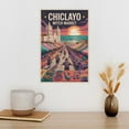 thumbnail image 3 of Colorful Vintage City Travel Poster of Chiclayo Peru with Herbs And Talismans Canvas Poster, 3 of 8