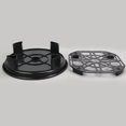 thumbnail image 3 of 30cm Round Flower Pot Trays Removable Universal Bottom Wheel Foundation Plant Flower Pot Base with Storage Drawer for Home (Black), 3 of 6