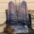thumbnail image 2 of Long Sleeved T Shirts for Women 2024 Women's Cotton Long Sleeve Shirts Women Shirts Baggy Blouses Longline Round Neck T Shirts for Women 2024 Casual T-Shirt Plus Size Linen Tops Watercolor Printed, 2 of 5