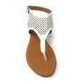 thumbnail image 3 of Victoria K Women's Laser Cut Out Pattern with Studded and Side Strap Wedge Sandals, 3 of 5