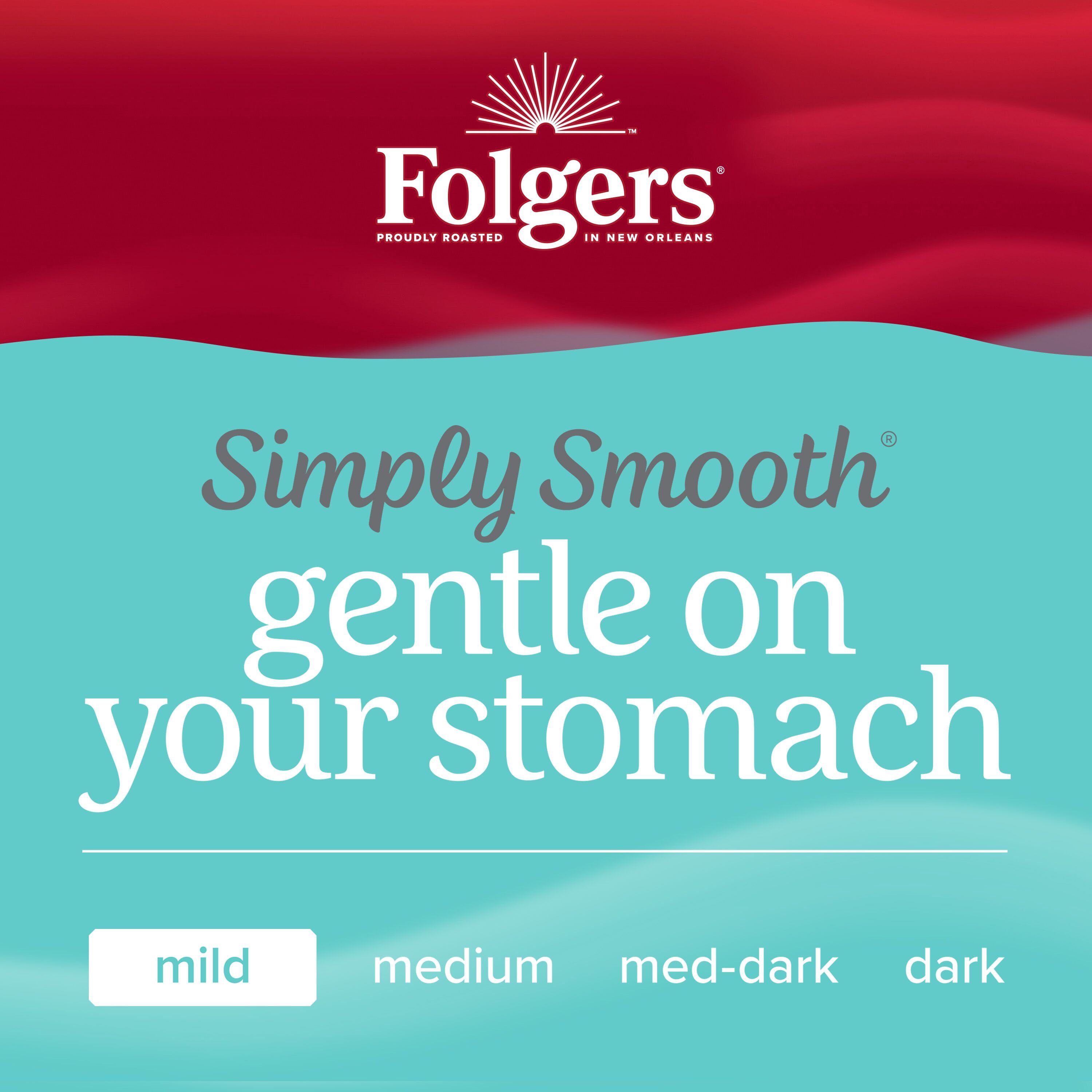 Folgers Simply Smooth Mild Roast Ground Coffee - 27 Oz