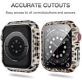 thumbnail image 4 of 12 Pack Case for Apple Watch 38mm Series 3 2 1 with Tempered Glass Screen Protector, Full Hard Ultra-Thin Scratch Resistant Bumper Leopard Protective Cover for iWatch Accessories, 4 of 5