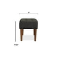 thumbnail image 2 of Elle Decor Aria Square Tufted Stool Charcoal Gray, 2 of 6
