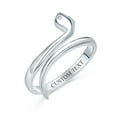 thumbnail image 5 of Bling Jewelry Womens Minimalist Silver Ring: Delicate Midi Knuckle Band Stackable Snake Design, 5 of 7
