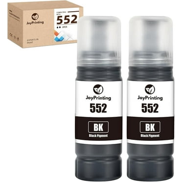 Refil Ink Replacement for Epson 552 Ink Bottles T552 552 Black Ink Refill Work for Epson ET-8500 ET-8550 Printers