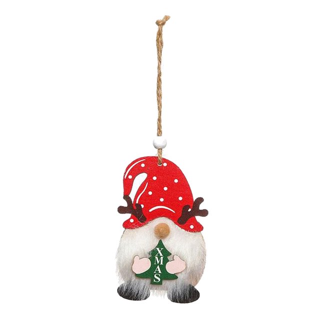 Bewildely Adorno colgante de Navidad, decoración DIY, colgante, muñeco de dibujos animados, Festival, juguete de Año Nuevo, recuerdo de Kits de decoración para fiestas Rojo