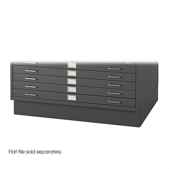 Safco Metal Closed Low Base for 4998 Flat Files Cabinet in Black