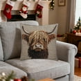 thumbnail image 4 of Cinvoph 18"x18" Throw Pillow Covers Decorative Highland Cow Pillow Cases Soft Winter Hoilday Couch Cushion Case for Chair Sofa Bedroom Living Room Home Decor, 4 of 6
