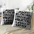 thumbnail image 3 of LALILO Throw Pillow Covers Lettering Quote Wonderful Art Banner Cushion Cover 18" x 18", 2 Pack, 3 of 6