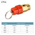 thumbnail image 3 of Unique Bargains 1/4PT Male Threaded 150 PSI Air Compressor Pressure Valve Red Hat 2Pack, 3 of 5