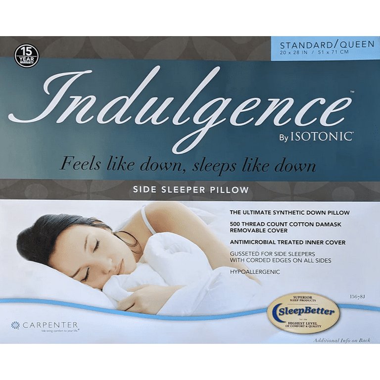 Indulgence by Isotonic® Synthetic Down Pillow Side Sleeper Standard/Queen
