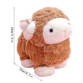 thumbnail image 3 of 5.5in Soft Goat Stuffed Animal Plush Toy, Realistic Farm Animal Plushie for Collection and Decoration, Durable and Cozy Goat Doll for Birthday Gifting, Brown, 3 of 6
