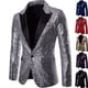 thumbnail image 5 of Traje de actuación con lentejuelas doradas, traje coreano, chaqueta para hombre para discoteca, 5 of 6