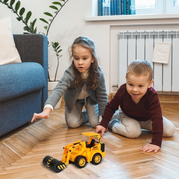 Gifts for Kids! Fwttom Toy Cars, Engineering Vehicle Large Sound and Light Story Inertial Engineering Vehicle Excavator Locomotive Model Early Education Educational Toys