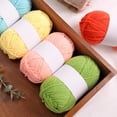 thumbnail image 5 of Nvzi Hilo azul para tejer a crochet, 2 ovillos, cada ovillo pesa 25 gramos, hilo suave hecho a mano, apto para principiantes y adultos, ideal para tejer suéteres y fundas de almohada decorativas., 5 of 5
