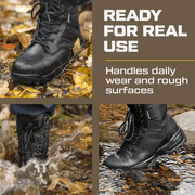 Maelstrom Military Tactical Work Waterproof Boots with Side Zipper, Black, Size 11.5W