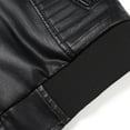 thumbnail image 4 of Maoxin Men's Leather Jacket Men's Solid Color Leather Fashionable Leather Long Sleeved Detachable Hooded Leather Jacket Leather Jackets for Men, 4 of 8