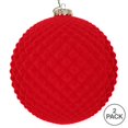 thumbnail image 2 of Vickerman MT197103D Ornement de Durian Floqué Rouge de 5 Po - 2 par Sac, 2 of 3