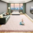 thumbnail image 1 of FZCHUN-Fluffy Soft Rug for Living Room, 4X6 Indoor Modern Area Rugs Fluffy Bedroom, Thick Large Carpets for Kids Bedroom Home Decor Nursery Rug, High Pile Soft Throw Rug, Anti-Skid, Pink, 1 of 4