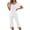 White, variant on NominalSnug Womens Pajamas Set Short Sleeve Top and Capri Pants Lightweight Sleepwear Comfy Pjs Lounge Set with Pockets