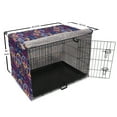 thumbnail image 6 of Hipster Dog Crate Cover, Colorful Love Music Typography with Retro Concept Peace Sign, Easy to Use Pet Kennel Cover Small Dogs Puppies Kittens, 7 Sizes, Multicolor, by Ambesonne, 6 of 6