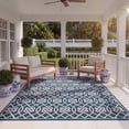thumbnail image 3 of SAFAVIEH Courtyard Finian Distressed Geometric Indoor/Outdoor Area Rug Navy/Light Beige, 8' x 11', 3 of 10