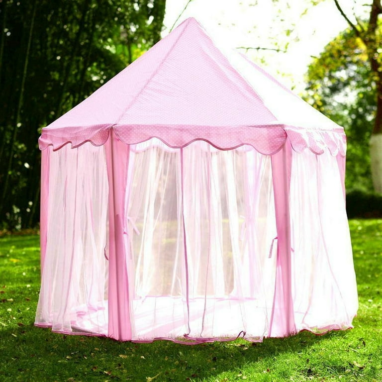 GigaTent Girls Club Pink Play Tent With 2 Look-out Towers & a Center Base 