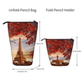 thumbnail image 2 of Lsque Eiffel Tower Pattern Telescopic Pencil Bag Pen Holder Stationery Case, Stand-up Retractable Transformer Bag Organizer, 2 of 6