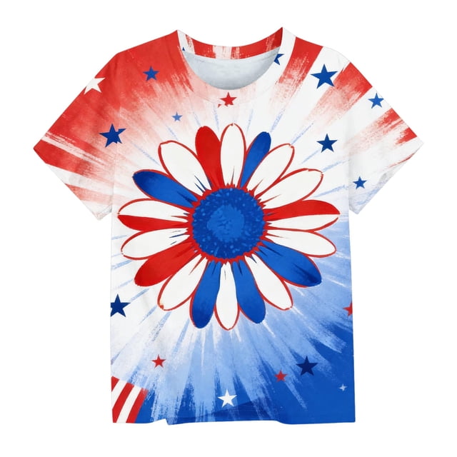 Odeerbi Chicos Niñas 4 de Julio Camiseta Manga Corta Día de La Independencia Camiseta Gráfica