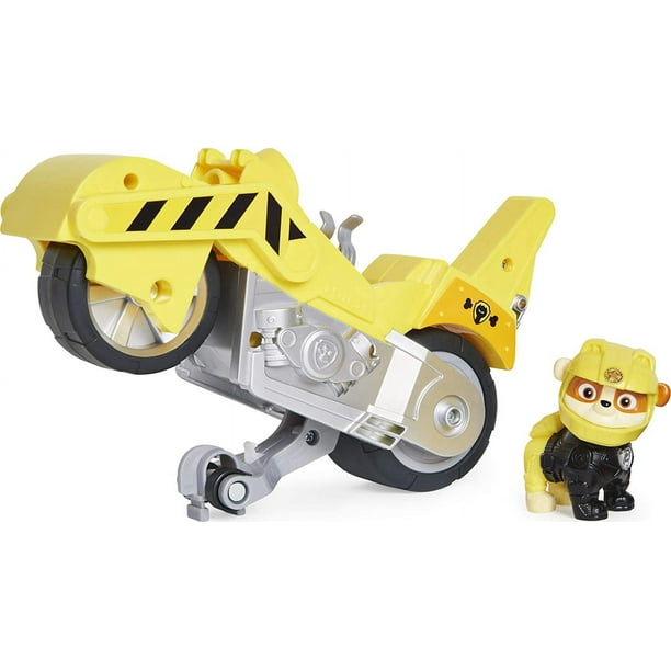 Moto de lujo Paw Patrol Moto Pups Rubble con función de retroceso y figura