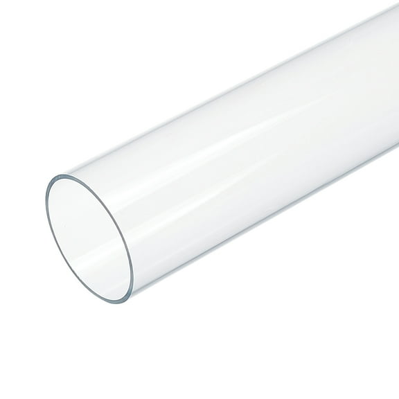 1pc Transparent Acrylic Pipe Rigid Round Tube for Lamps and Lanterns Clear 305x55mm Inner Diameter: 51mm