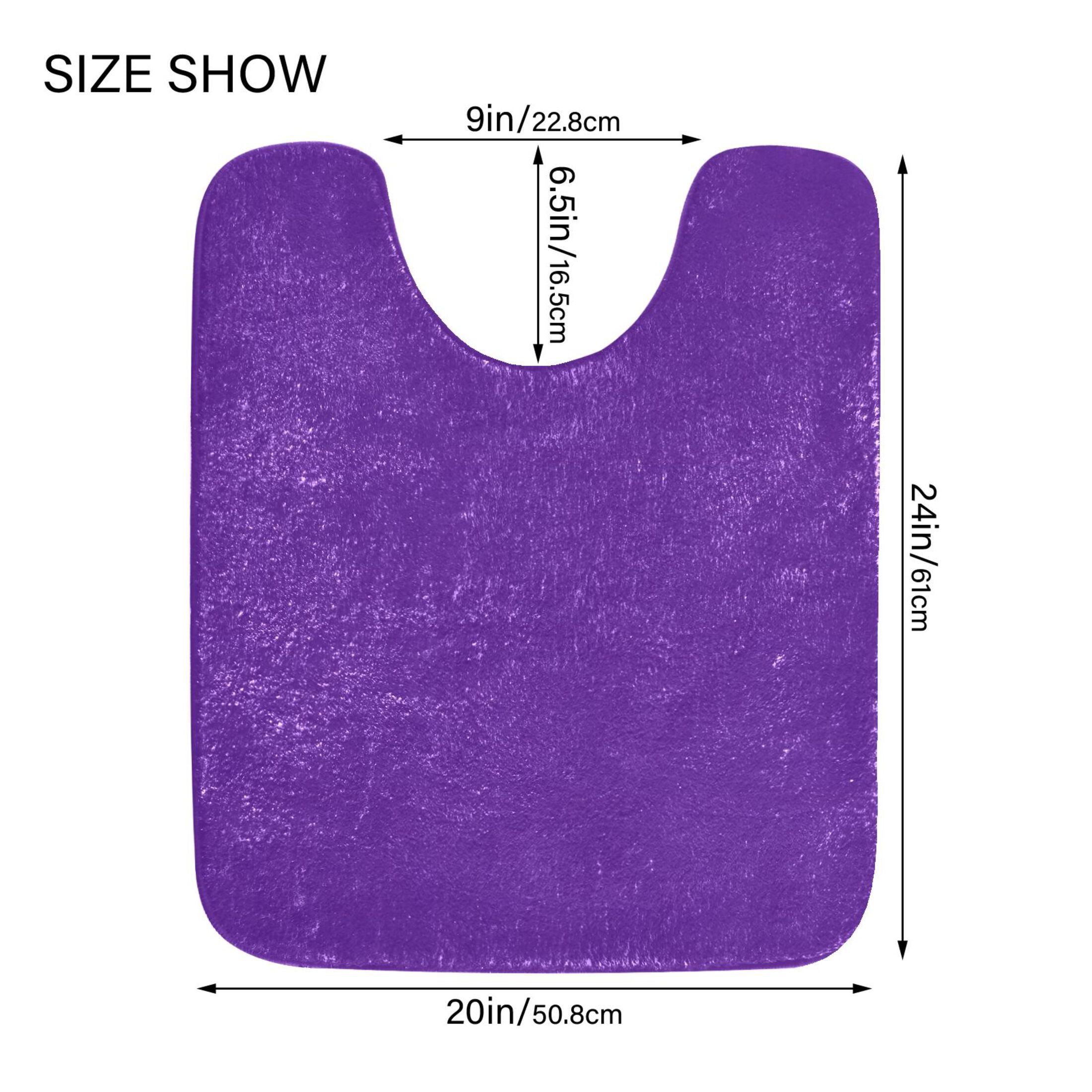 Ryvnso Dark Purple Bathroom Shaggy Rugs Toilet Mat Soft Contour Rug