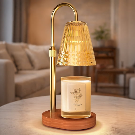 Candle Warmer Lamp with Timer, Dimmable Candle Warmer for Jar Candles, Height Adjustable Wax Melts Warmer, Birthday Gifts for Women Mother, House Warming Gifts New Home Decor