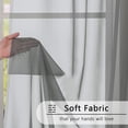 thumbnail image 4 of Chyhomenyc Charcoal Grey Sheer Curtains 78 Inches Long 2 Panels Set, Light Filtering Window Sheers for Living Room Bedroom，Semi Transparent Voile Silid Rod Pocket Window Curtain Panels，Each 42"Wx78"L, 4 of 8