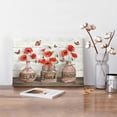 thumbnail image 3 of Farmhouse Bathroom Decor Wall Art Rustic Poppy Pictures Canvas Print Country Relax Butterfly Painting Framed Artwork for Bedroom 8''x12'' Red Poppy, 3 of 4